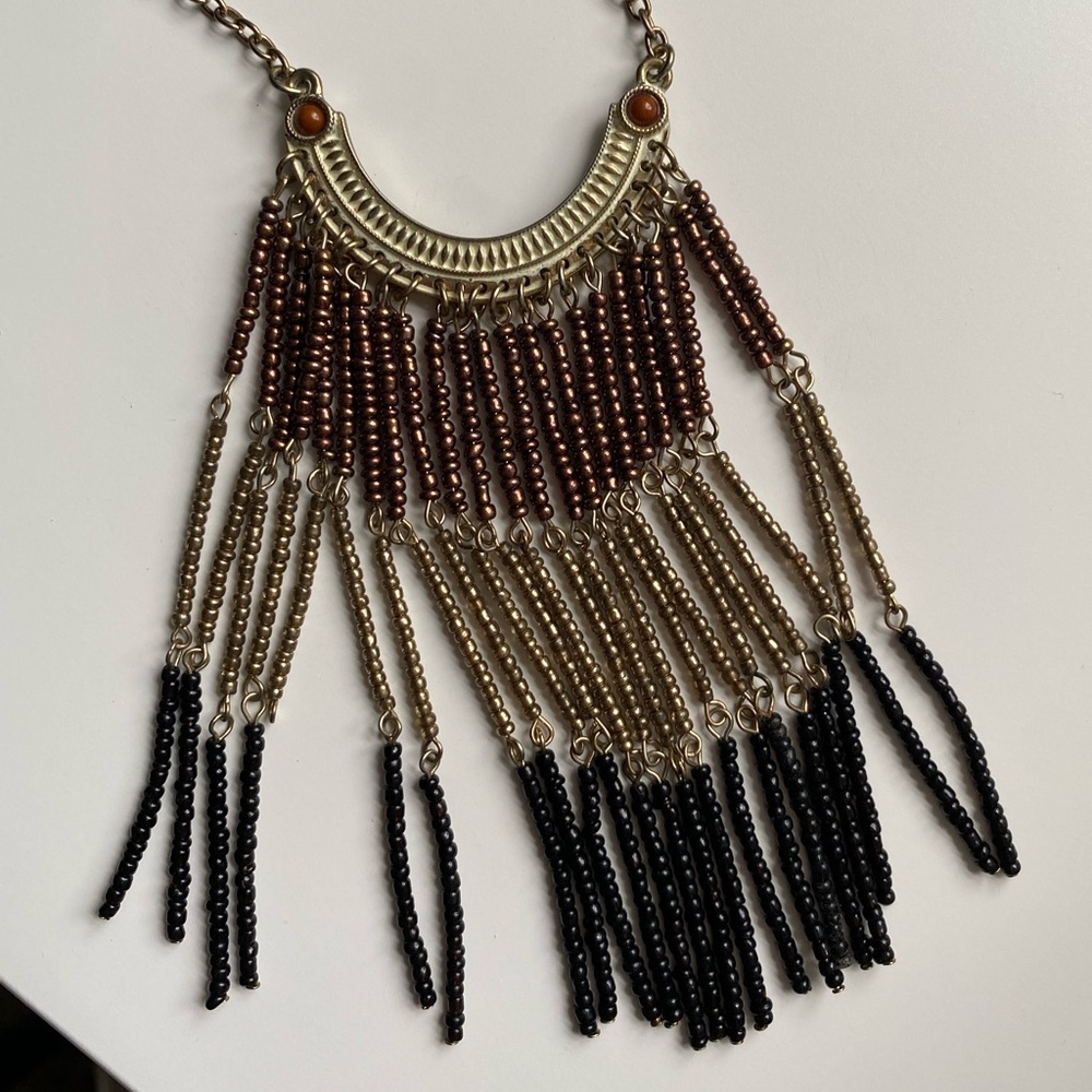 Beautiful Fringe Beaded Necklace
